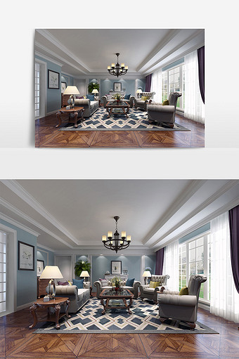 现代欧式家装客厅效果图图片
