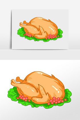 鸡肉插画