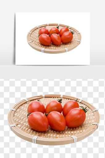 新鲜樱桃小番茄西红柿小西红柿水果组合元素图片
