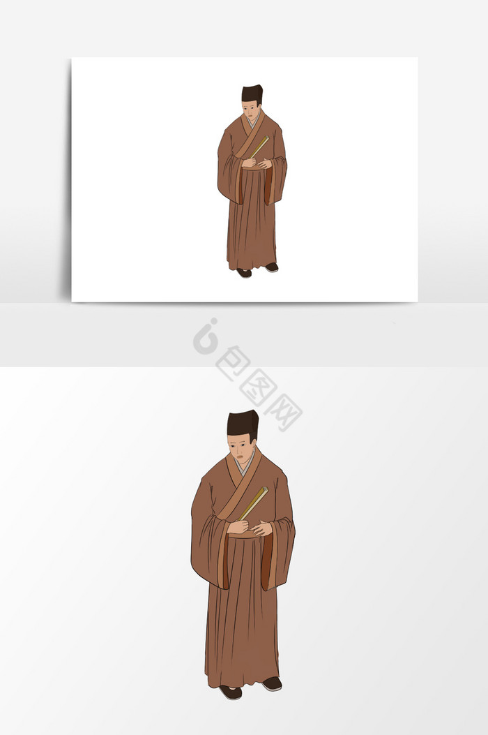 中国古代持扇男子形象图片