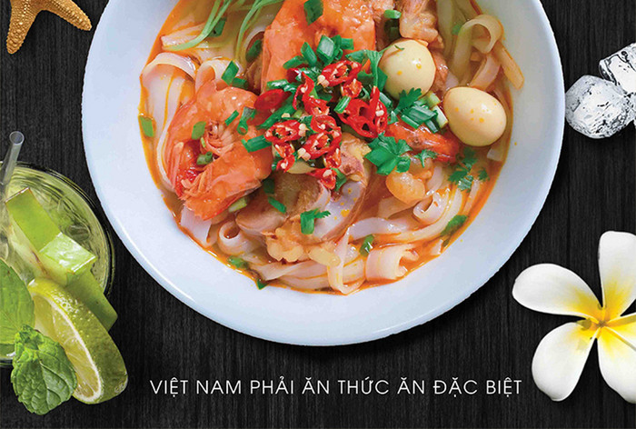 流行插图有趣的东南亚风格的美食海报
