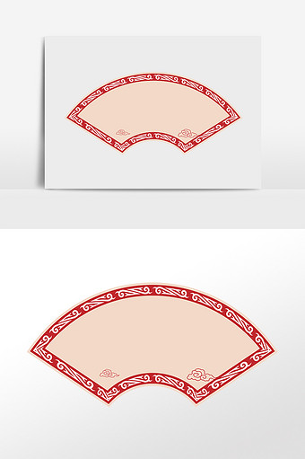 中国风复古扇形边框图片下载