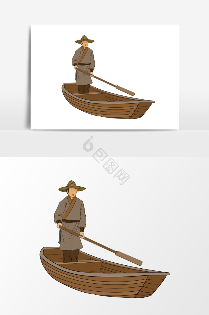 撑船图片-撑船素材免费下载-包图网