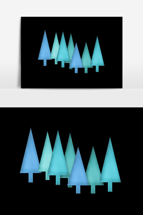 冬季树木设计元素