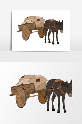 中国古代交通工具驴车形象