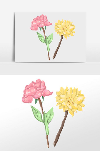 粉色 花卉素材 插画 植物 花朵图片