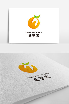 时尚大气E字母水果商店logo标志设计