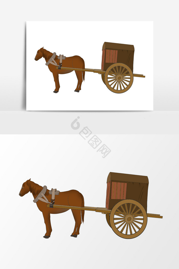 中国古代马车形象图片