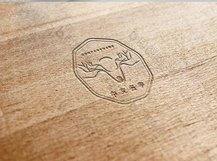 黑白北欧风鹿角logo标志