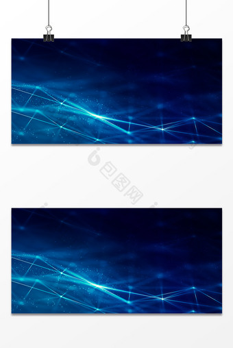 科技质感商务朦胧线条蓝色渐变背景图片