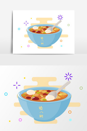 卡通手绘粥设计元素