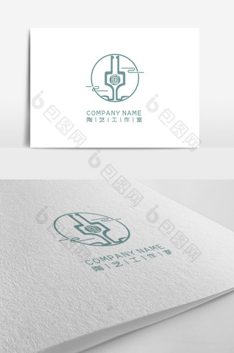 创意陶艺工作室标志logo设计图片