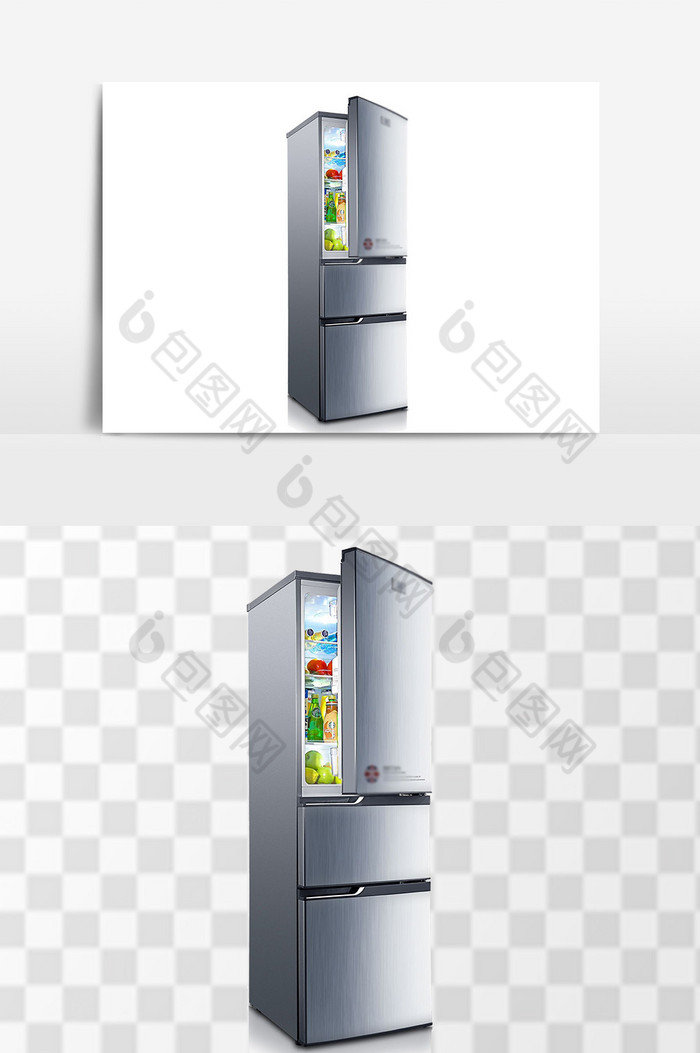 三开门高级电冰箱图片图片