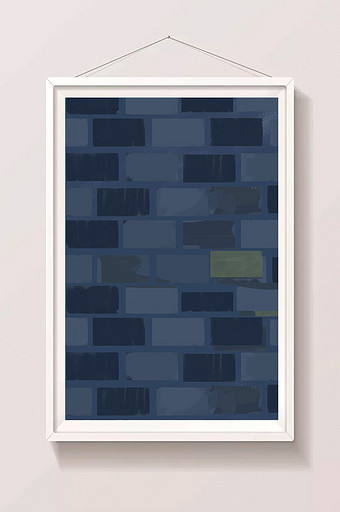 蓝色墙砖背景素材图片