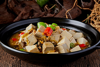 石锅雪菜豆腐煲