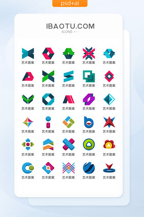 色彩LOGO图标矢量UI素材ICON