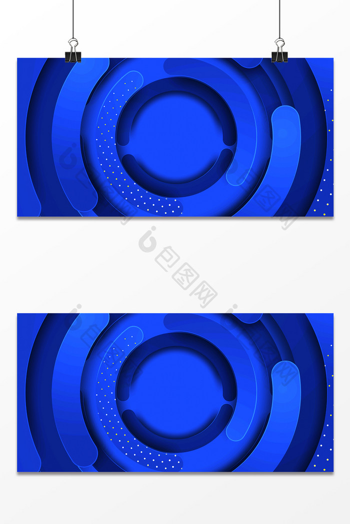 质感大气螺旋蓝色商务电商背景设计