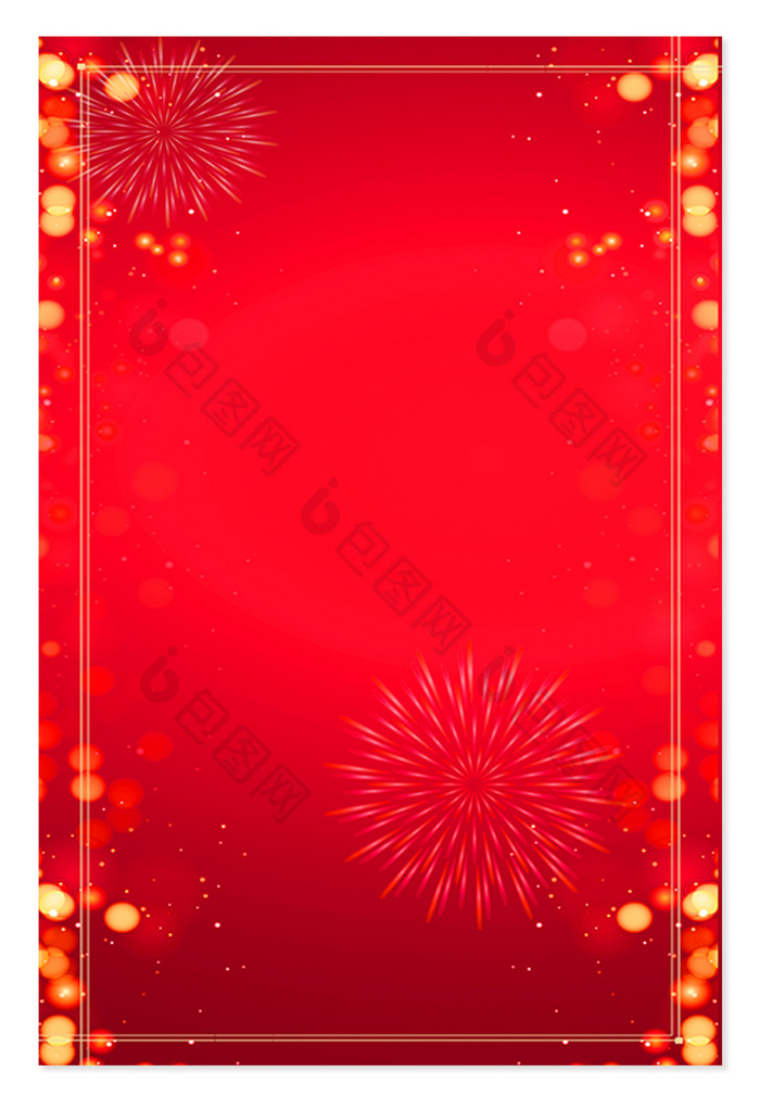 红色边框绽放背景设计