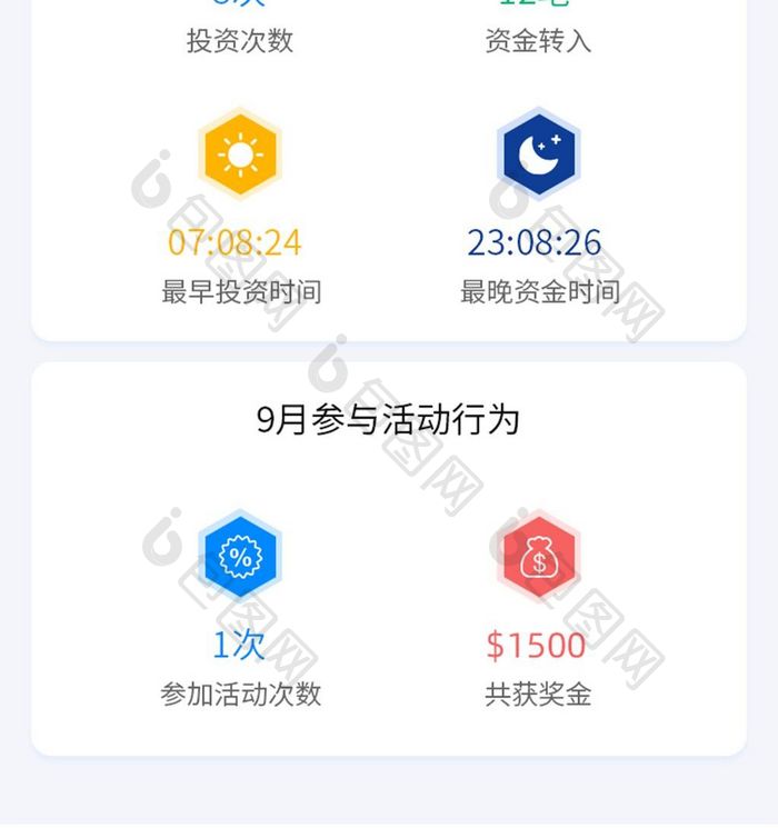 金融理财h5理财月报投资报告UI界面