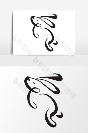 简约兔子元素设计图片
