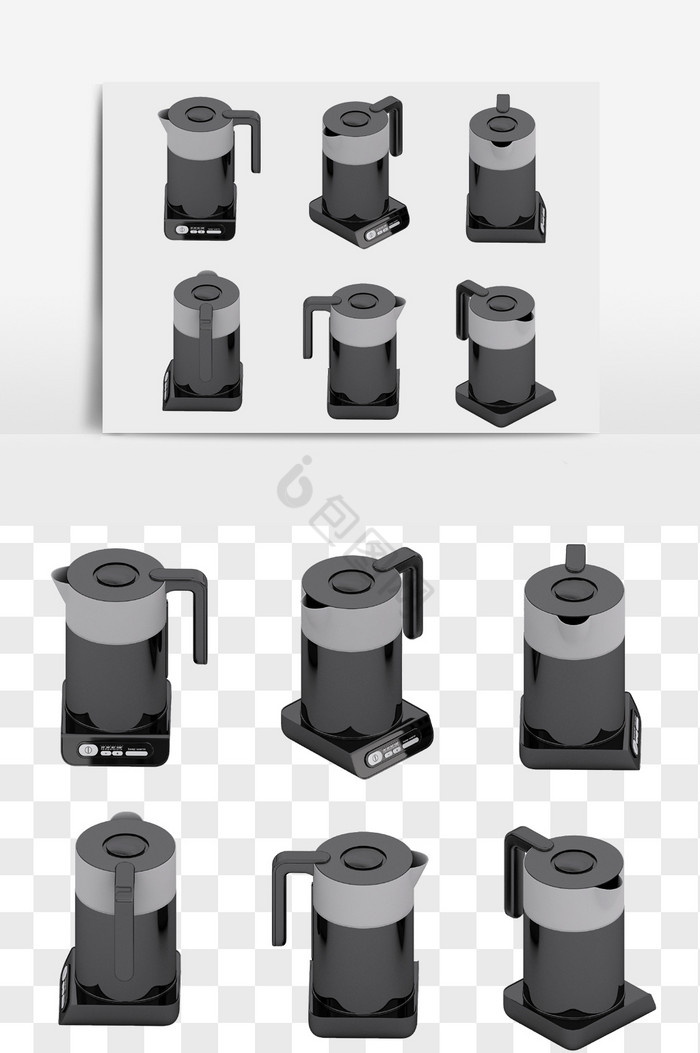 电热水壶厨房电器PNG文件图片