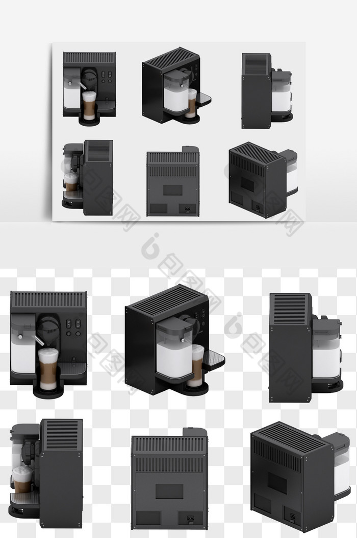 自动咖啡机厨房电器PNG文件图片图片