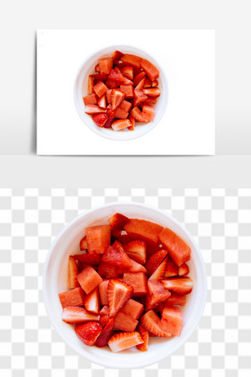 新鲜营养草莓组合元素