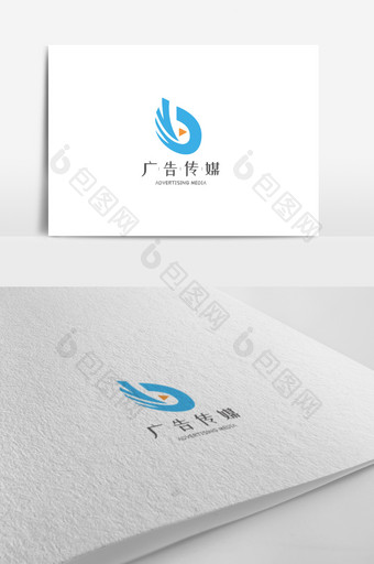 大气高端广告传媒logo设计模板图片