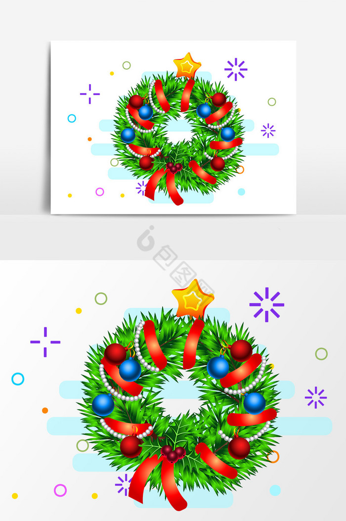 圣诞圆环装饰图片