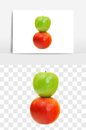 青苹果红苹果组合图片