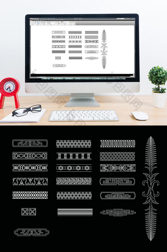CAD欧式图案造型图库