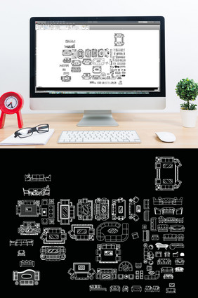 CAD家装组合沙发模型