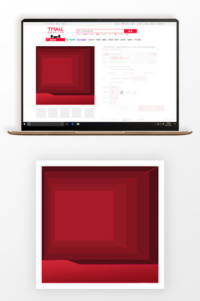 简约红色商品促销主图背景