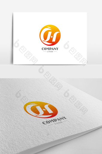 创意字母CH字母标志logo设计图片