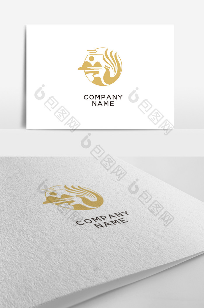创意大气凤凰民宿标志logo设计