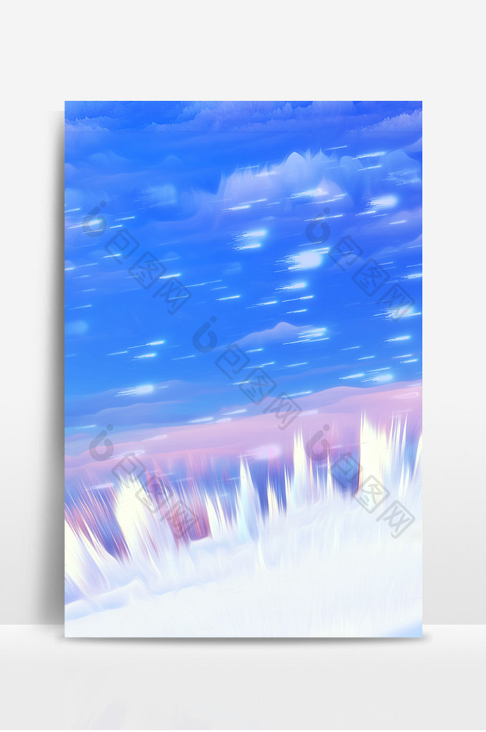 卡通冬季雪景背景