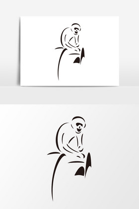 猴子背影海报设计-猴子背影设计图片-包图网