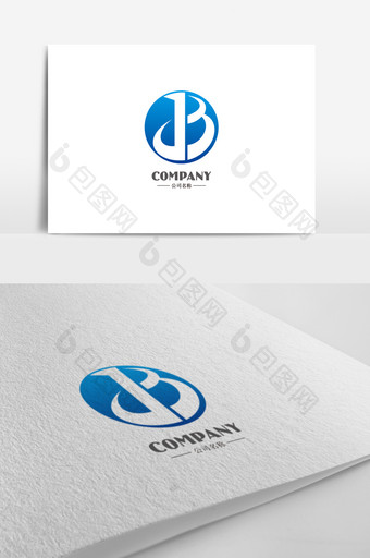 大气字母B标志logo设计图片