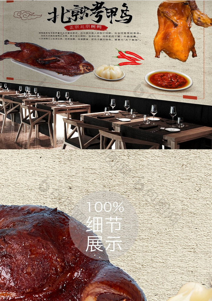 北京烤鸭饭店工装背景墙定制