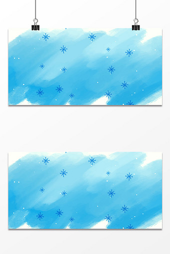 水彩雪花冬季蓝色圣诞节图 背景下载 包图网