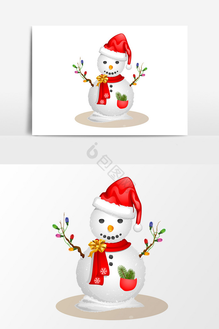 圣诞节冬季雪人图片