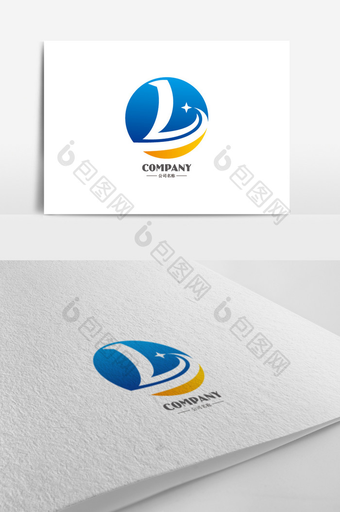 创意字母LD标志logo设计