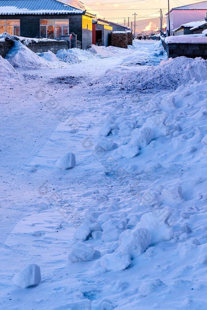 北欧雪景摄影艺术装饰画