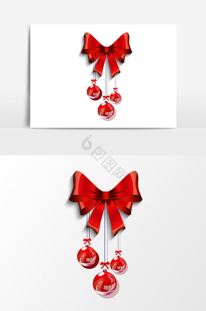 圣诞蝴蝶结装饰图片