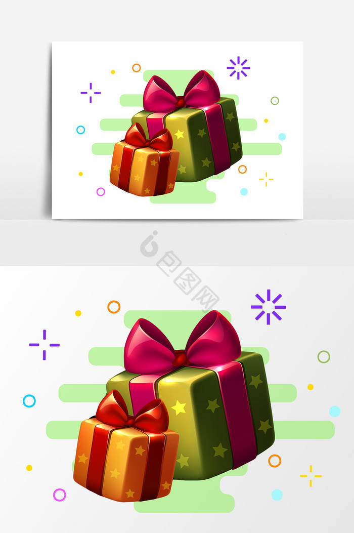 圣诞礼盒蝴蝶结图片
