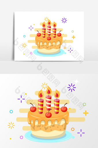 圣诞蛋糕设计元素图片