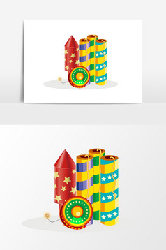 中国风炮竹设计元素