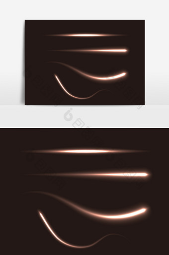 带状宇宙光芒光效AI矢量元素图片