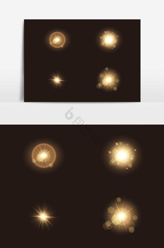 宇宙星光光芒光效AI图片