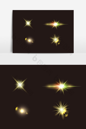 金色光芒PSD元素图片
